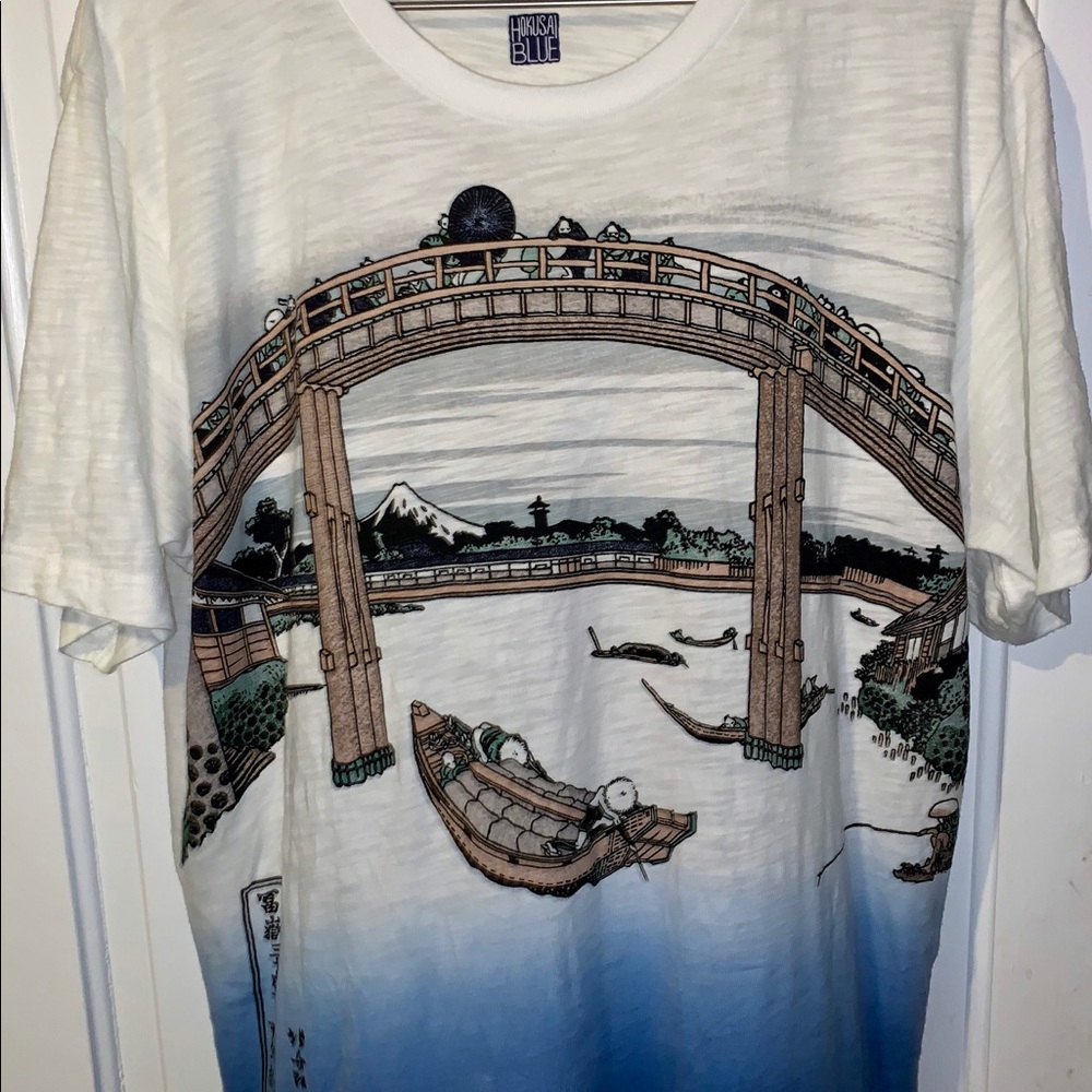 Uniqlo Hokusai Blue men’s t shirt size Large.